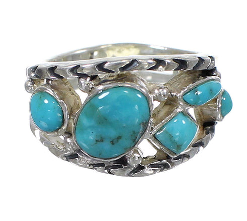 Turquoise Sterling Silver Ring Size 5-1/4 AX84297